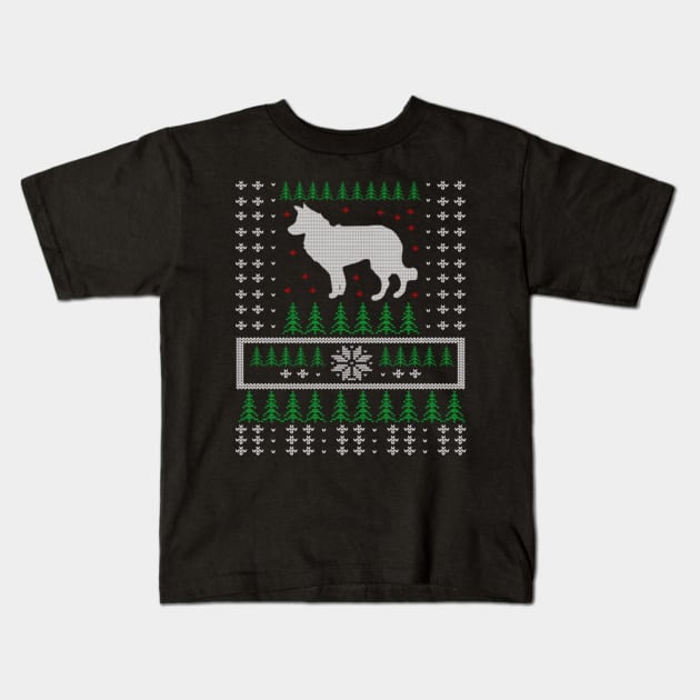 Border Collie Ugly Christmas Sweater Gift For Dog Lover Kids T-Shirt by uglygiftideas